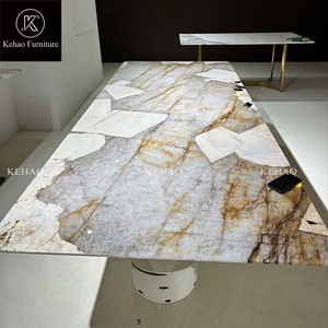 ריהוט שיש טבעי מודרני שולחן אוכל שולחן אוכל בגדלים מרובים זמין פנצ 'וניה - Product Image 5