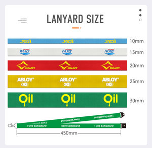 Individueller Logodruck Polyester Kartenhalter Ausweis-Lanyard Umhängeband - Product Image 2