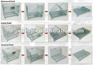 Mracking depolama kafes kemer tekerlek 50*50 Mesh kelebek kafes katlanır ciro sepeti hurda sıralama sepeti istifleme demir kafes - Product Image 5