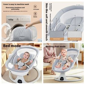 Berceau musical pour tout-petits, balançoire électrique pour bébé, transat pliable pour nouveau-né, chaise à bascule musicale vibrante - Product Image 4