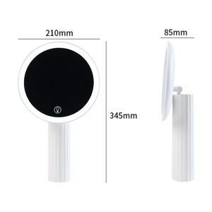 Miroir de maquillage sur pied personnalisé avec logo, éclairage LED réglable, 3 couleurs de lumière, variateur tactile, miroir cosmétique LED - Product Image 1