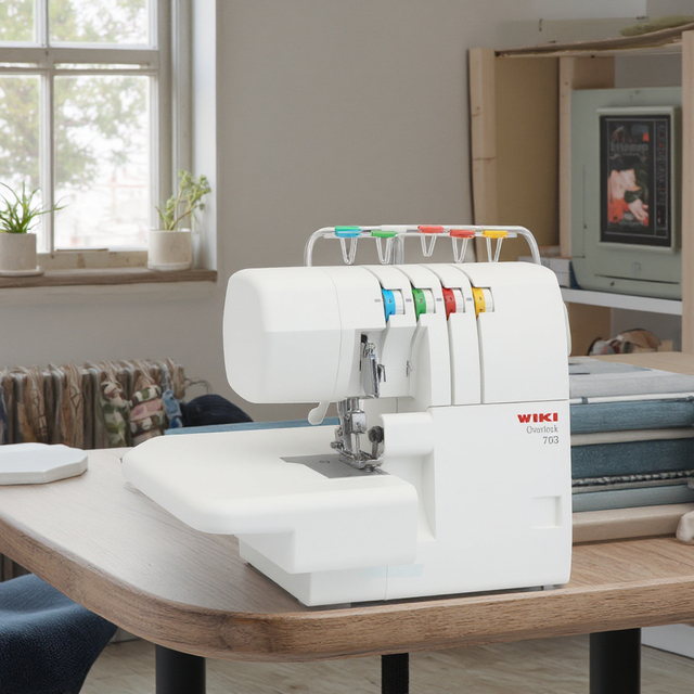 JUKKY Hot Sale JK703 Mini Household Overlock Stitch Sewing Machines for Home Use Manual Feed Overlockers Motor Apparel Machinery