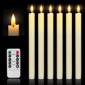 Bougie pilier sans flamme à LED avec télécommande, en plastique, pour la décoration d'églises, de mariages, d'anniversaires, de dîners - Product Image 1