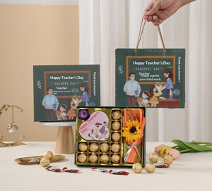 Caja de Regalo de Chocolate <span class=keywords><strong>Godiva</strong></span> Estilo Chino Douyin con 18 Compartimentos para el Día del Maestro - Recuerdo de Agradecimiento para Maestros en Cartón Blanco - Product Image 2