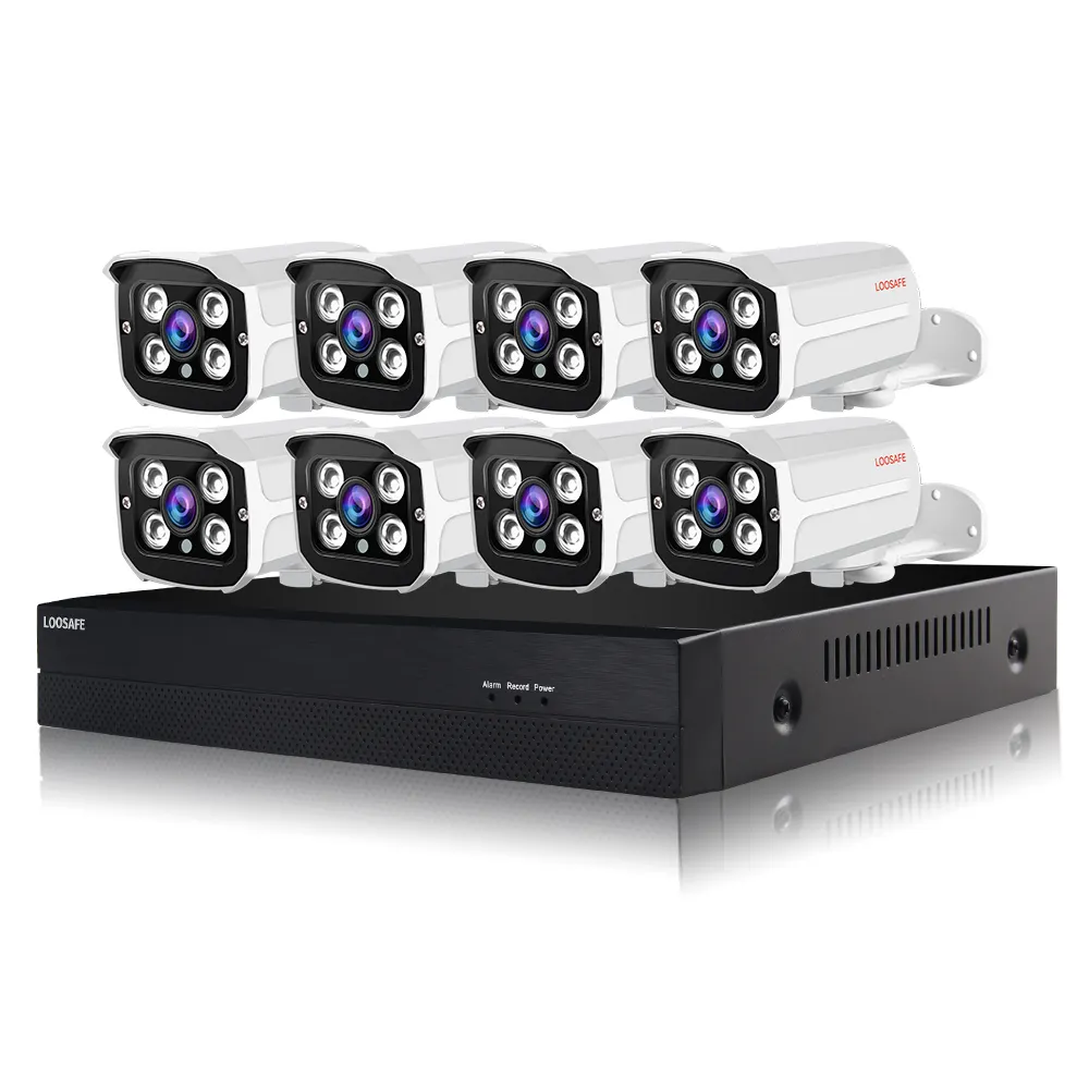 Nieuwe!!! Loosafe Home Security 8MP 8CH Ahd Dvr Kit 8 Stuks Camera Set 4K Hoge Hd Cctv Kit