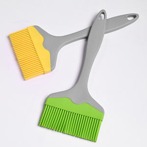Brosse à barbecue en silicone ZYB500, 9 cm de large, résistante à la chaleur, pour la cuisson et la grillade, jaune-vert, outil de cuisine extérieur - Product Image 2