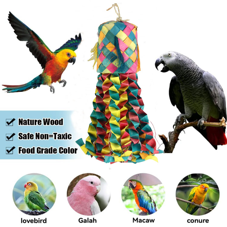 palm leaf parrot toy