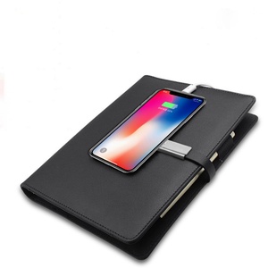 Boshiho Corporate Gifts Construction Optimum <b>A5</b> <b>Notebook</b> with 8000mAh Power Bank & Wireless Charger - Product Image 1