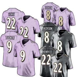 เสื้อฟุตบอลอเมริกันปักลาย ปี 2025 หมายเลข 8 ลาเมอร์ สำหรับแจ็คสัน หมายเลข 22 เดอร์ริก และเฮนรี่ หมายเลข 0 โรควาน หรือ สมิธ เซย์ ฟลาวเวอร์ส ไคล์ แฮมิลตัน - Product Image 1