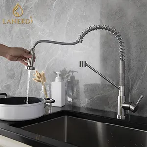 Lanerdi modern cupc upc squire girevole monocomando rubinetto flessibile lavelli e rubinetti da cucina - Product Image 3