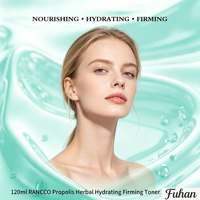 Tonique Visage Hydratant et Raffermissant à la Propolis Naturelle Biologique, aux Extraits de Tremella, Centella Asiatica, Chèvrefeuille et Hamamélis, Anti-rides