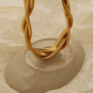 Kalung jangkar rantai ular Chunky Punk kalung Choker gipsi Stainless steel berat besar berlebihan perhiasan uniseks - Product Image 6