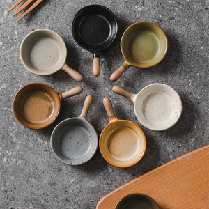 批发日式粗陶蘸盘带手柄调味碗厨房餐厅酱油碗 - Product Image 1