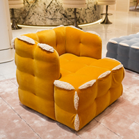 Fauteuil de loisirs nordique moderne, canapé rembourré de luxe durable pour salon et hôtel, canapés de villa personnalisés de luxe léger