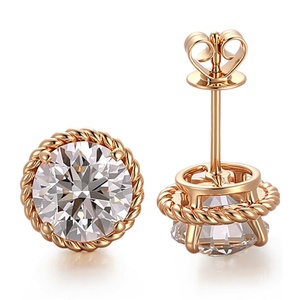 ต่างหูทองคำแท้ 18k พร้อมใบรับรอง IGI เพชร 4 กะรัต เกรด DEF VVS1 เพชรสร้างในห้องปฏิบัติการ สำหรับผู้หญิง ต่างหูสำหรับงานแต่งงานและงานหมั้น - Product Image 2