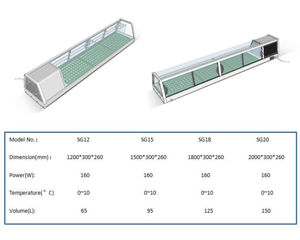 Salade/Sushi Affichage Réfrigérateur Réfrigérateur De Bureau <span class=keywords><strong>Mini</strong></span> Comptoir De Refroidissement Armoire En Verre Équipement De Réfrigération - Product Image 3