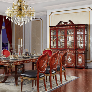 Luxury Solid Wood with Glass and Drawers <b>Sideboard</b> Wine Cabinet Cdh-b-020 Wood Cabinet - Product Image 5