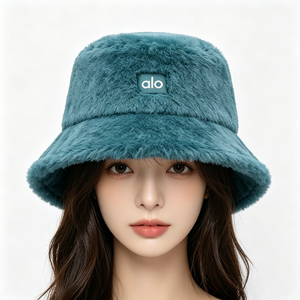 Sombrero de Pescador de Felpa para Mujer, Cálido y Suave para Invierno, con Logotipo, Ideal para Clima Frío - Product Image 1