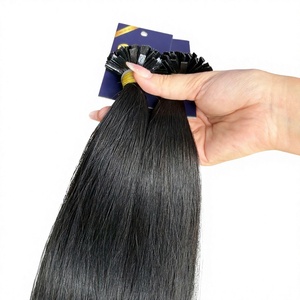 ผมต่อแบบปลายแบน Rusa Hair แท้จากเวียดนาม สีธรรมชาติ ไม่ผ่านการแปรรูป รับทำโลโก้  น้ำหนัก 100 กรัม แบบมัด  เย็บสองชั้นอย่างดี - Product Image 2