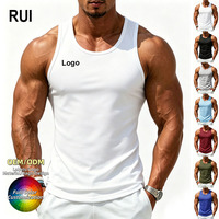 RUIQUWIN Débardeur à capuche pour homme, couleur unie, respirant, séchage rapide, coupe ajustée, sportif, décontracté, pour la course et le fitness, été