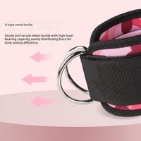 Support de cheville professionnel pour fitness en intérieur avec anneau double en D pour entraînement de la force des hanches et anneau de pied à double support de cheville