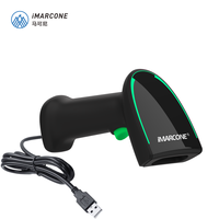 Escáner de Código de Barras con Superficie de Espejo MC-2003SR, USB 2.0, Inalámbrico, Lector de Códigos de Barras Láser 1D para Punto de Venta y Pagos Móviles