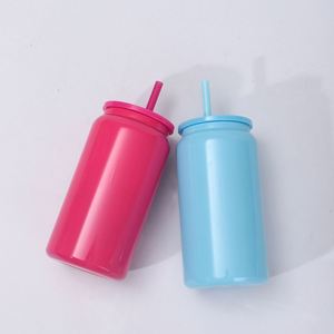 New 16oz Colorful Mason Jar 304 Stainless Steel Vacuum Insulated <b>Cup</b> <b>Straw</b> High-value High-temperature Resistant Outdoor Use - Product Image 3
