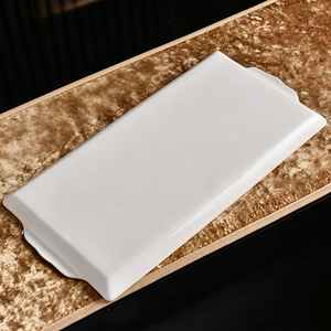 <b>Vintage</b> Floral Pattern Ceramic Rectangular Tray With Handles Multi Color Porcelain Serving Platter for Party Table - Product Image 5