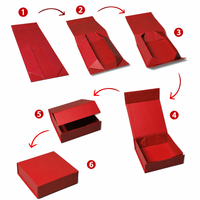 Boîte rigide portable élégante et colorée effet néon, gaufrée, avec fermeture magnétique, pour emballage de détail d'accessoires de fête à double compartiment