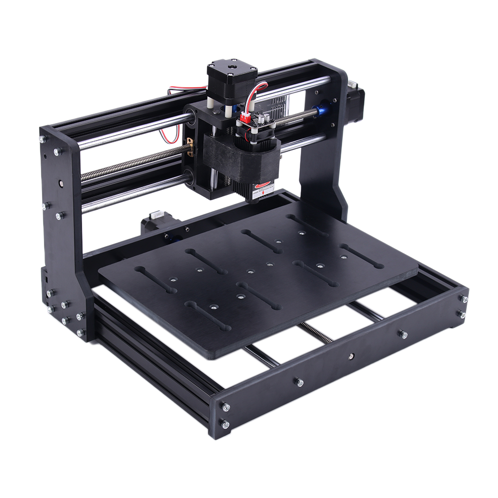 DIY Mini CNC 3020 Máquina láser de fresado de grabado de escritorio para pequeñas empresas Cortador láser de madera de diodo Grabado de plástico 24V 5A