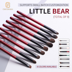CHICHODO Set de 9 Brochas de Maquillaje de Ojos Serie Log Palm Little Bear con Corrector, Brochas Suaves para Difuminar Sombras de Ojos y <span class=keywords><strong>Cejas</strong></span> - Product Image 4