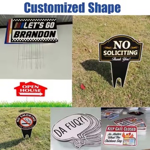 Panneau publicitaire extérieur personnalisé résistant aux intempéries, panneau de jardin en plastique ondulé imprimé sur mesure - Product Image 5