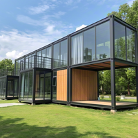 Bâtiment de bureau modulaire préfabriqué en conteneur de luxe portable de 20 pieds, avec panneaux sandwich écologiques, pour hôtel rapide et entrepôt