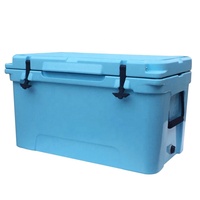 Glacière isotherme rotomoulée en PE 65QT à faible MOQ, conservation de la glace pendant 5 jours, absorption de la réfrigération, logo personnalisé, pour la chasse, le vin et les boissons