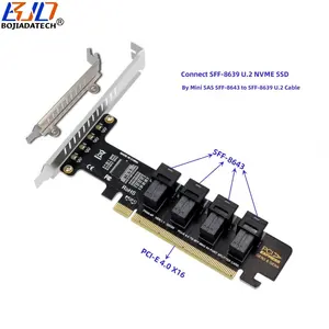 Konektor 4 SFF-8643 ke PCI-E 4.0 16X PCIe 3.0x16 kartu Riser ekspansi