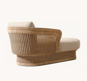 Современная Роскошная Всепогодная Патио Сад отель пляжный Бассейн Диван Набор РАТАН шезлонг уличная мебель плетеная шезлонг - Product Image 5