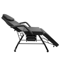 Table noire de massage, à réglage Flexible, lit de spa, cosmétique pour tatouage, visage