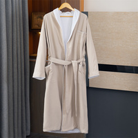 Peignoir en polaire unisexe de luxe 5 étoiles pour hôtel, personnalisé avec logo et couleur, doux et chaud, vente en gros
