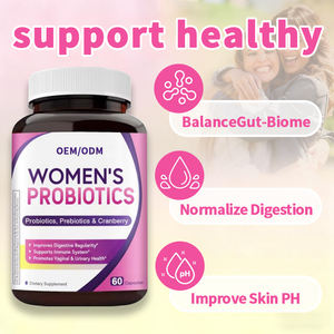 Permen Probiotik Prebiotik Harian untuk Wanita dengan Slippery Elm untuk Kesehatan Vagina dan Keseimbangan <span class=keywords><strong>pH</strong></span> Probiotik - Product Image 2