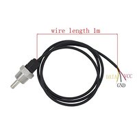 Output Digital G1/4 NPT1/4 Sensor temperatur tahan air DS18B20 18b20 untuk pemantauan Freezer kulkas laboratorium Arduino