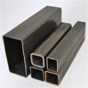 ASTM A500 פלדת בנייה פחמן שחור חתך חלול מרובע וצינור פלדה מלבני