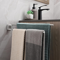 Étagère murale de comptoir avec mini-porte-serviettes pivotant, organisateur de salle de bain avec barre porte-serviettes