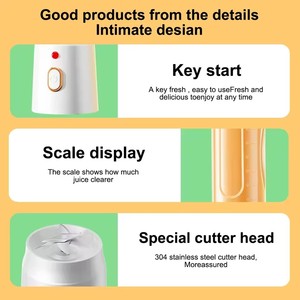 Wholesale Good Quality Portable Original Wireless <b>Small</b> Squeezer Chargeable Orange Juicer Machine Fruit - Product Image 5