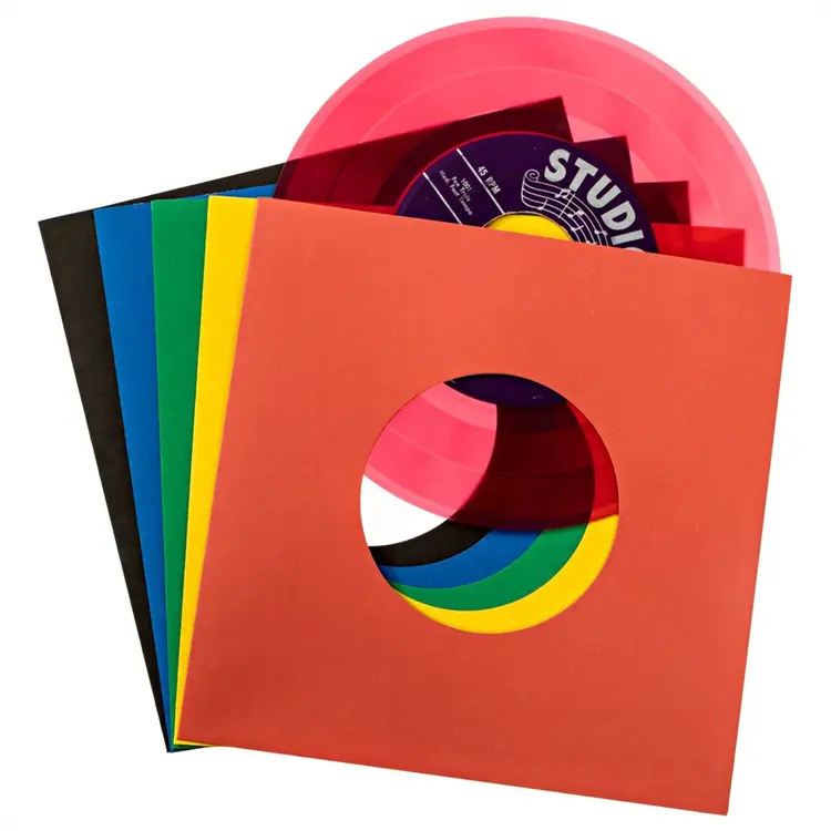 Groothandel 45Rpm Premium Zuurvrije Bescherming Multicolor Papier Covers Vinyl Platenhoezen Voor 7Inch Singles Records