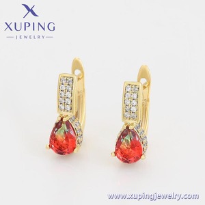 XUPING-pendientes de aro de novia bohemios, accesorios de fabricación de joyería <span class=keywords><strong>nacional</strong></span>, 14K, color dorado, diamantes de imitación, A00916724 - Product Image 2