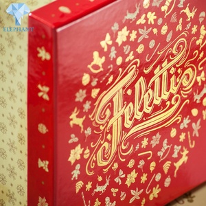 Custom Wholesale Luxury Favor Gold Paper Celebrate <b>Red</b> Christmas Candy Gift <b>Box</b> - Product Image 4