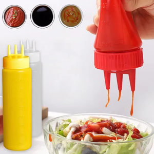 Botellas de Plástico para Condimentos, Dispensadores de Salsa de Tomate de Plástico sin BPA, Botella para Ketchup y BBQ - Product Image 5