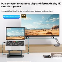 Soporte de Aluminio Giratorio de 360 Grados para Laptop, Altura y Ángulo Ajustables, Ergonómico, para Escritorio
