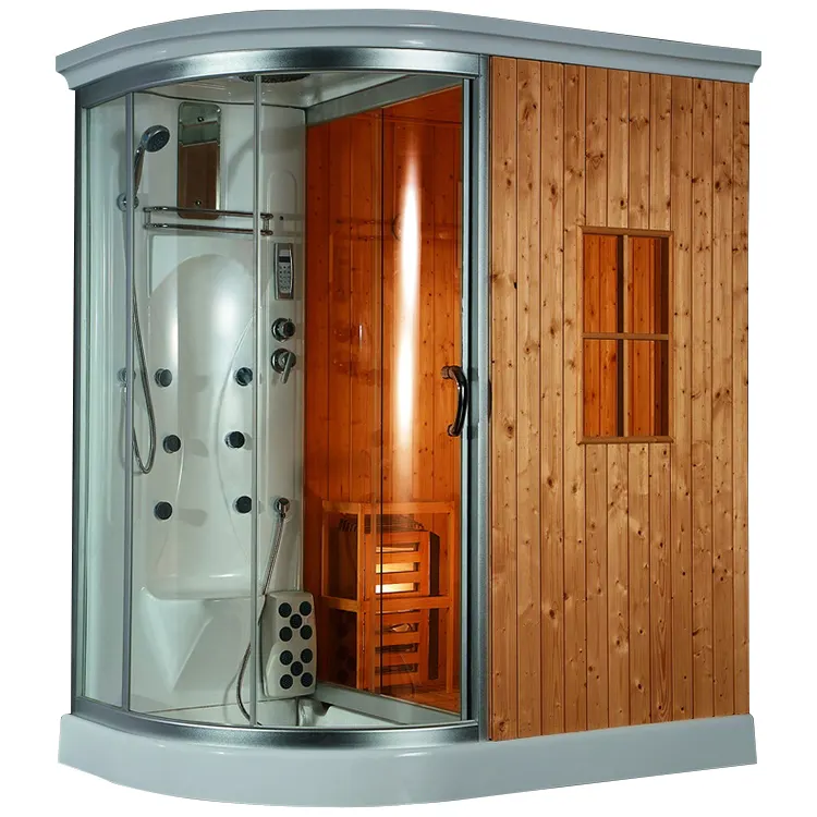 2 Pessoa Hidromassagem Banheiro Tradicional Sala Sauna Seca Chuveiro Pessoal Sauna Cabine Infravermelho Sauna Exterior