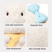 Jouet en peluche lapin conforme aux normes ASTM F963 EN71, usine source, logo personnalisé, 35CM, avec écharpe esthétique à nœud papillon